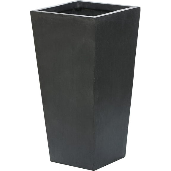 Stone Plant Pots, Large Planters for Indoor Outdoor Plants, 18.5" Tall Planter for Front Porch, Flower Pots, Planting Pot Used in Patio, Living Room, Macetas para Plantas Interior Elegantes