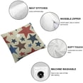 thumbnail image 4 of JRXY 4th of July Throw Pillow Cover,Blue Red White Stars Patriotic Decorative Outdoor Cushion Cover Independence Memorial Day Pillow Cases Farmhouse for Sofa Couch Bed,Set of 2 White, 4 of 6