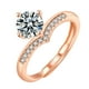thumbnail image 2 of Fiudx Ajustador de Anillo de Moissanita, Elegante Convertidor de Anillos de Tamaño Abierto, Diseño de Cobre de Moda, Estilo Clásico y Romántico, Regalo de Boda para Fiestas, Accesorio de Joyería para, 2 of 6