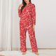 thumbnail image 2 of Balery Beef2 Conjunto de Pijama con Estampado para Mujer, Conjunto de Dos Piezas con Manga Larga, Ropa de Dormir Suave con Bolsillos, Pijamas Cómodos-Medium, 2 of 7