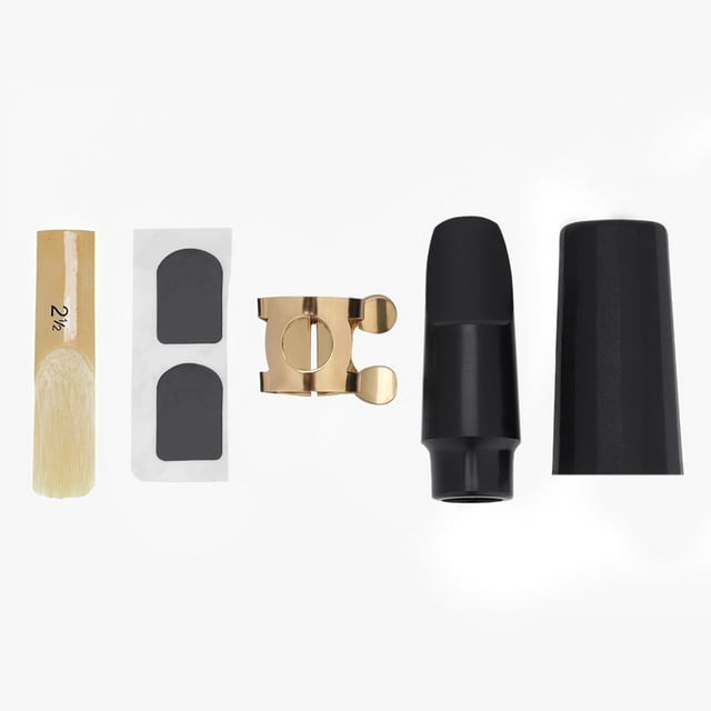 Cergrey Soprano Sax Saxophone ABS Mouthpiece with Cap Metal Buckle Reed Pads Musical Instruments, Sax Accessory, Soprano Sax Mouthpiece