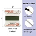 thumbnail image 3 of Griffin Silk Bead Cord Perlseide – Olive Color – Size 3 (0.50mm) – 2 Meters per Card – Stainless Steel Needle Attached – for Knotting Pearls, Gemstones, Crystals and Beads, 3 of 5