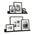 thumbnail image 1 of Kate and Laurel Gallery Transitional Frame and Shelf Set, Set of 8, Black, Sophisticated Picture Frame Collection With Multiple Sizes Included, 1 of 8