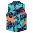thumbnail image 6 of longantii Shirts for Men Hawaiian Vintage Button Down Tshirts Comfy Sleeveless Tees with Pockets 2026 Summer Tropical Floral Beach Cruise Wear Hot Pink XL, 6 of 7