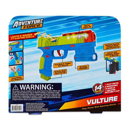 ADVENTURE FORCE VULTURE, 14 PIECES PISTOL SET, FUN FOR OUTDOOR & INDOOR BLASTER, 5+