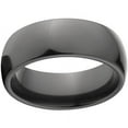 thumbnail image 4 of 8mm Half-Round Black Zirconium Ring with a High-Polished Finish, 4 of 4