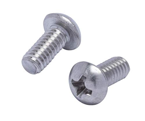 Stainless Steel Coarse Thread 304 18-8 #8-32 X 1 Stainless Phillips Truss Head Machine Screw, 100pc by Bolt Dropper