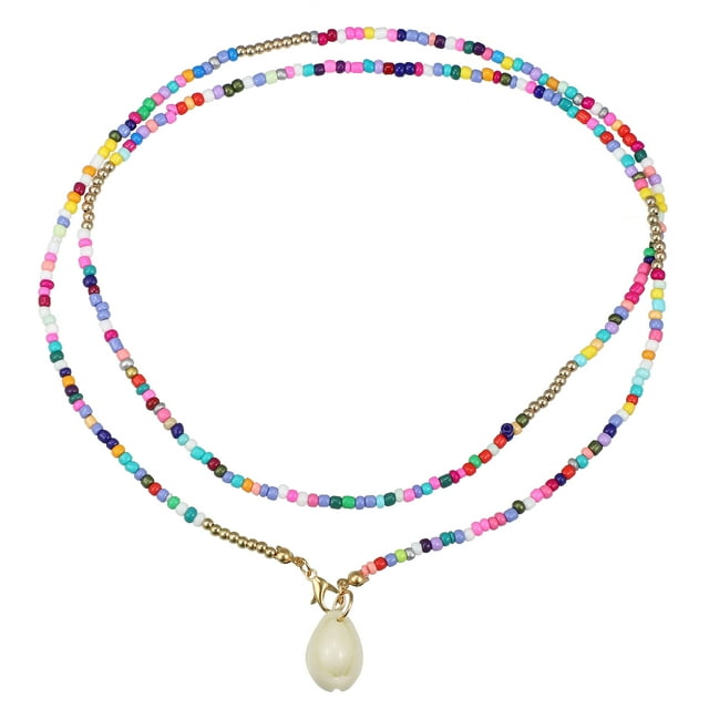 Vocoste collares de cuentas de colores collares de cadena para mujeres damas
