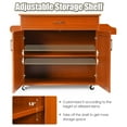 thumbnail image 3 of Costway Rolling Kitchen Island Cart Storage Cabinet w/ Towel & Spice Rack Cherry, 3 of 11