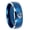 Matte Blue, variant on Wolf Head Dome Brushed Finish Blue Tungsten Men Ring 10MM