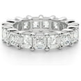 thumbnail image 6 of Savlano 18K White Gold Plated Cubic Zirconia 4x4MM Square Princess Cut Eternity Ring Band for Women Men, 6 of 6