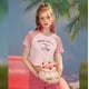 thumbnail image 1 of Sanrioed-Camiseta de manga corta con dibujos animados para niñas, Top corto con estampado de My Melody, Cinnamoroll, Kuromi, Kawaii, 1 of 4