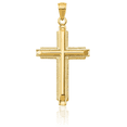 thumbnail image 5 of 10K Solid Yellow Gold Latin Mexican Holy Cross Necklace Religious Chain Pendant Jesus Christ Charm, 5 of 13