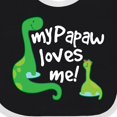 thumbnail image 4 of Inktastic My Papaw Grandpa Loves Me Dinosaur Boys Baby Bib, 4 of 4