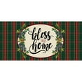 thumbnail image 2 of Evergreen Bless this Home Plaid Sassafras Indoor Outdoor Switch Doormat 1'10"x10" Green, 2 of 3