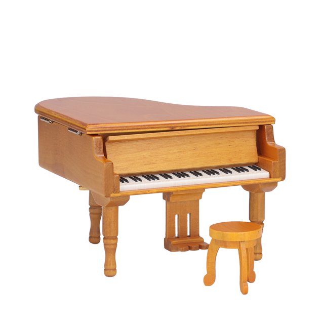 Music Box, Wooden Piano Music Box Clear Sound Elegant Wood Simple Operation For Kids Friends Gift ANGGREK No