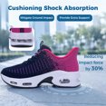 thumbnail image 5 of AOV Women's Slip On Running Sneakers Lightweight Breathable Walking Shoes Gym Workout Jogging Sport Tennis Sneakers Roseblue US 8.5, 5 of 8