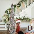 thumbnail image 5 of 5Ft Sequin Tinsel Artificial Collapsible Pop-Up Christmas Tree With Stand, 5 of 7