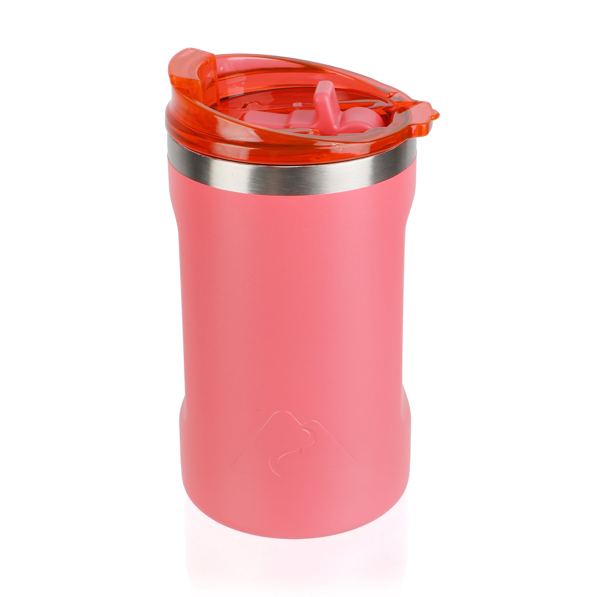 Ozark Trail 16oz Ceramic Lined Stainless Steel Can Tumbler with 2-in-1 Lid,Coral