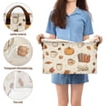 thumbnail image 5 of Yayeee Foldable Storage Basket for Shelves with Handles Waterproof Cloth Bins, Fall Beige Pumpkin, 5 of 7