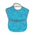 thumbnail image 2 of Bingfone Mess-Proof Baby Bib - Waterproof Bib For Baby Boy Or Girl With Food Catcher Pocket, Unisex-Blue Glitter, 2 of 8