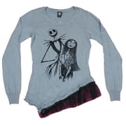 Nightmare Before Christmas Girls Juniors Sweater- Jack & Sally Meant to Be (Small)