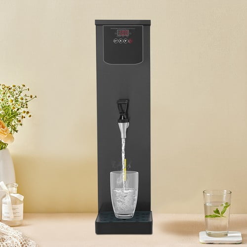 Hot Water Dispenser, 30L 3000W Boiling Water Machine with Step Heating, 110V, Stainless Steel, Fast Heating, Anti-Dry Burn Protection, for Office, Home, Commercial Use, Silver
