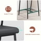 thumbnail image 5 of QinaQin Bancos de bar con descansabrazos, respaldo ergonómico y reposapiés, estructura metálica resistente y tapizado tipo piel para cocina o bar, 5 of 7