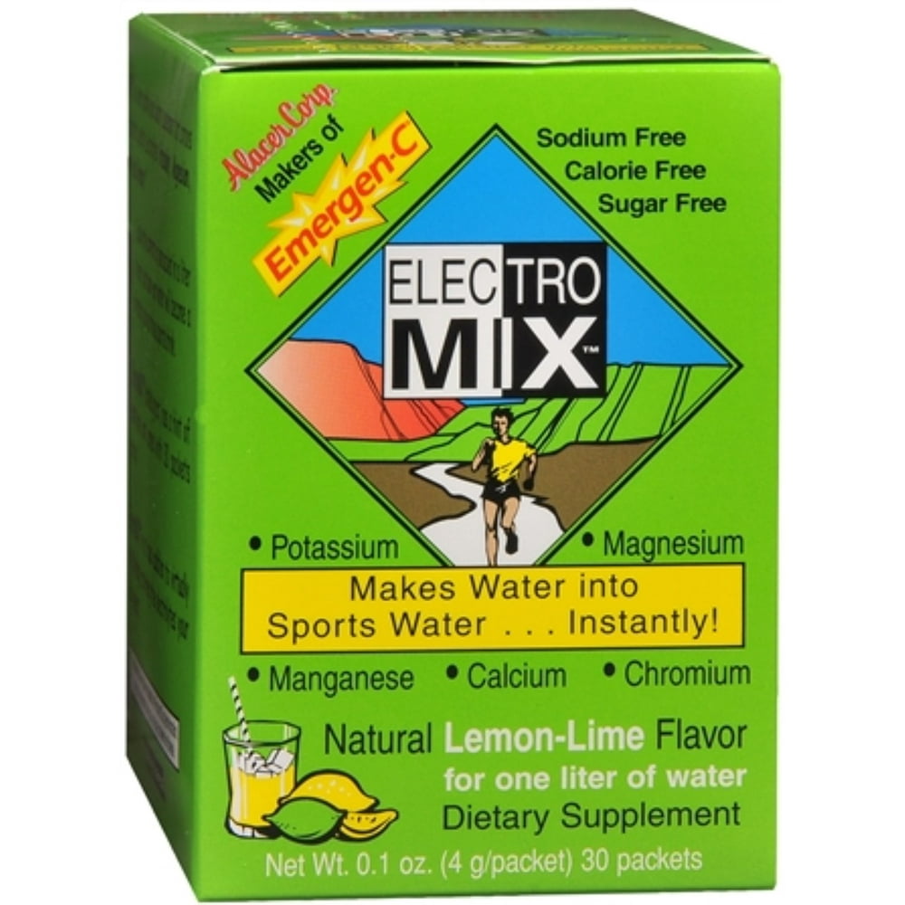 EmergenC Electro Mix Packets LemonLime Flavor 30 Each (Pack of 4
