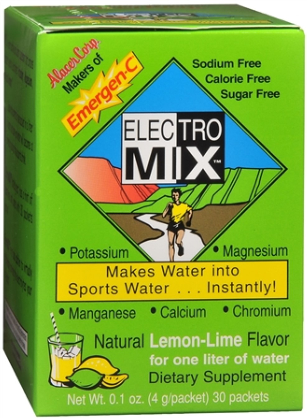 Emergen-C Electro Mix Packets Lemon-Lime Flavor 30 Each (Pack of 3) - image 1 of 1