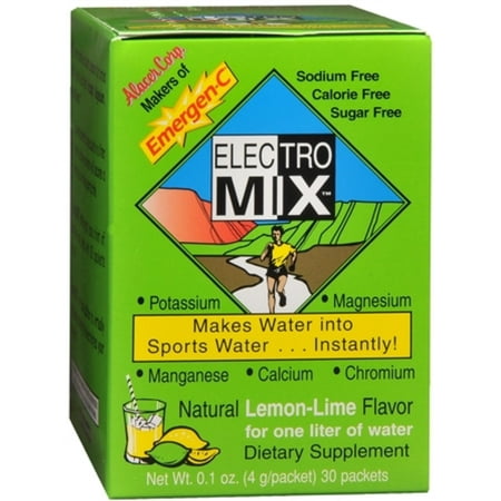 2 Pack - Emergen-C Electro Mix Packets Lemon-Lime Flavor 30