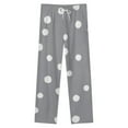 thumbnail image 4 of Simple Gray And White Polka Dots Winter Female Pants Flannel High Waist Women Pants Lady Warm Straight Leg Plush Trousers, 4 of 7