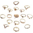 thumbnail image 1 of RINHOO FRIENDSHIP 10PCS Bohemian Retro Vintage Crystal Joint Knuckle Ring Sets Finger Rings, 1 of 7