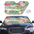 thumbnail image 3 of Lsque Tropical Flamingo Car Windshield Sun Shade | Accordion Folding Style Auto Shade for Car Truck SUV Van | Blocks UV Rays Sun Visor Protector | Small, 3 of 7