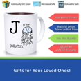 thumbnail image 2 of Letter J Is For Jellyfish Retro Enamel Mug Cup, Ceramic Novelty Coffee Mug, Tea Cup, Gift Present For Birthday, Christmas Thanksgiving Festival, 11oz Sarcasm With Sayings Mug, 2 of 2