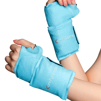 2PCS Wrist Ice Pack Wrap, Comfytemp Wrist Brace Hot Cold Therapy for Hand Pain Relief, Swelling