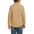 thumbnail image 4 of Boys Long Sleeve Collared School Uniform Shirt Button Front Woven Top with Chest Pocket Regular Fit for Kids, 4 of 4