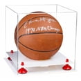 thumbnail image 2 of Better Display Cases Clear Acrylic Full Size Basketball Display Case with Red Risers and White Base (A001-RR), 2 of 4