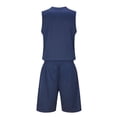 thumbnail image 5 of Conjuntos de camisetas sin mangas de cuello redondo para niños, conjunto de traje de fútbol de color sólido para juegos deportivos universitarios, partidos de rendimiento, uniformes de entrenamiento y, 5 of 5