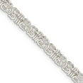thumbnail image 6 of 925 Sterling Silver 4mm Fancy Byzantine Chain 18 Inch, 6 of 7