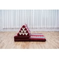 thumbnail image 6 of Leewadee Comfortable Japanese Floor Mattress - Thai Floor Bed With Triangle Cushion - Futon Mattress - XL Extra Wide Thai Massage Mat,  Red, Kapok Filling, 6 of 8