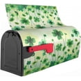 thumbnail image 3 of St Patricks Day Shamrock Mailbox Covers Magnetic Standard Size 21x18 Inch Green Four Leaf Clover Spring Holiday Post Letter Box Cover for Outdoor Garden Yard Decor, 3 of 8