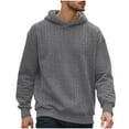 thumbnail image 2 of pstuiky camisetas de manga larga para hombre, Blusa/camiseta informal de manga larga con capucha y cordón de color liso para hombre top de hombre xl, 2 of 5
