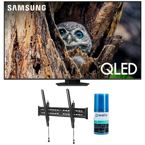 Samsung QN65Q80DAFXZA 65 Inch QLED 4K Quantum HDR Plus Smart TV with a Walts TV Large/Extra Large Tilt Mount for 43"-90" Compatible TV's and Walts HDTV Screen Cleaner Kit (2024)