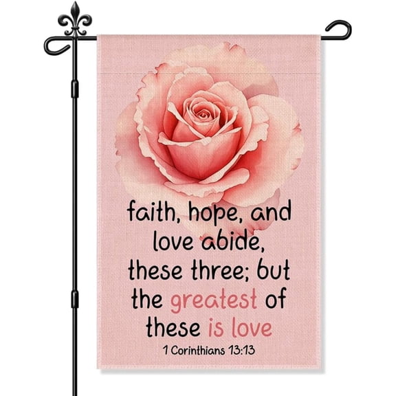Xiyadun 12 in x 18" Faith Hope and Love Outdoor Yard Signs