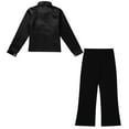 thumbnail image 4 of YiZYiF Boys Shiny Long Sleeve Button-Down Shirt and Flared Pants Disco Hip Hop Latin Jazz Dance Set Black 8, 4 of 6