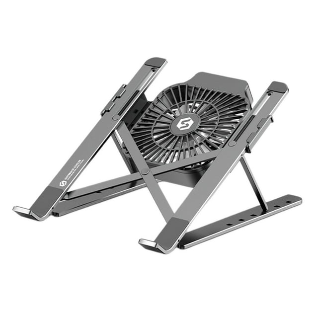TISHITA Laptop tablet Stand With Cooling Fan For Notebook Book Fan Gray Gray Fan