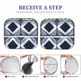 thumbnail image 7 of Multi-Size 2pce Car Front Glass Visor Collapsible Sunscreen No Odor Comfortable For Most Cars Suv Trucks Navy Geometric Patterns_1, 7 of 7