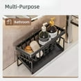 thumbnail image 3 of Meilimei Sponge Holder for Sink, Kitchen Sink Caddy Organizer with Self Draining Tray, Carbon Steel Sponge Rack & Dishcloth Holder, Countertop Storage for Kitchen Sink  (Black ), 3 of 6