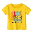 thumbnail image 4 of LUOGENLI T-Shirt pour Filles et Garçons, Col Rond, Manches Courtes, Été, Décontracté, Maxi, Jaune, 1-2 Ans, 4 of 4